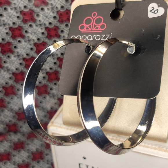 Gypsy Hoop Silver Earrings - Picture 2 of 3